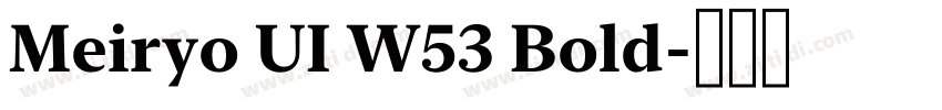Meiryo UI W53 Bold字体转换
